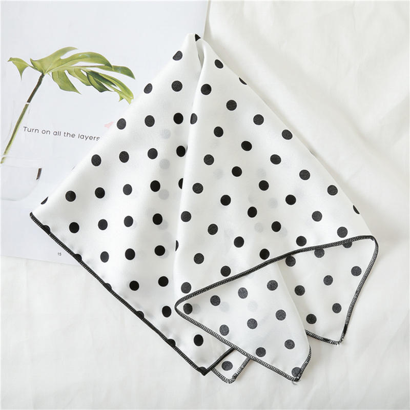 Headband Summer Knit - Leopard Print Polka Dot Square Scarf