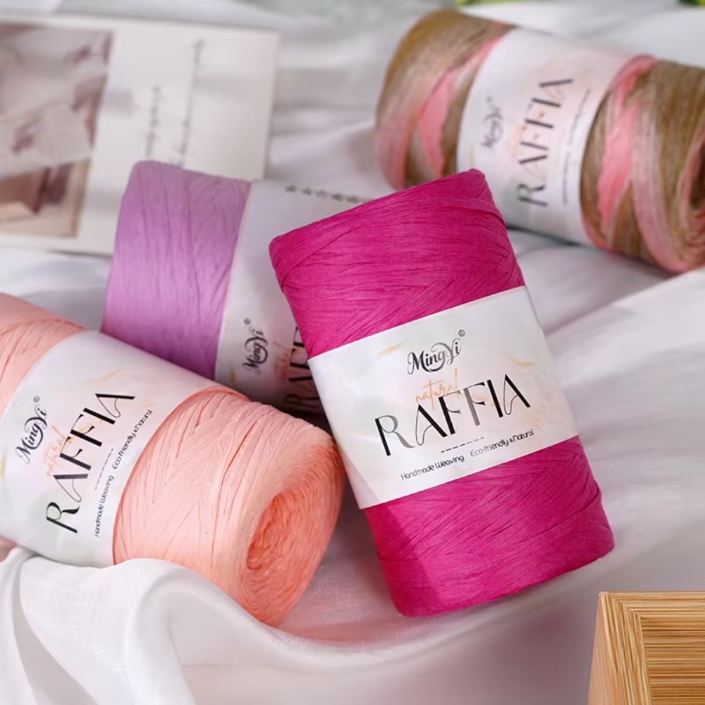 DIY Multi-Colored Raffia Yarn  – обзор и цена Crochet Bag Raffia