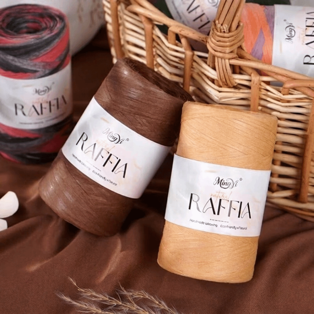DIY Multi-Colored Raffia Yarn  – обзор и цена Crochet Bag Raffia