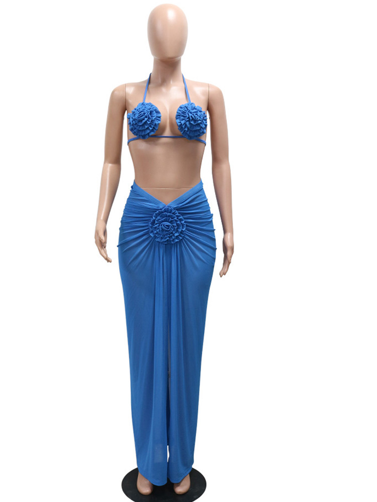 Beyprern Women's Royal Blue 3D – обзор и цена Swimsuit Bikini Ruched