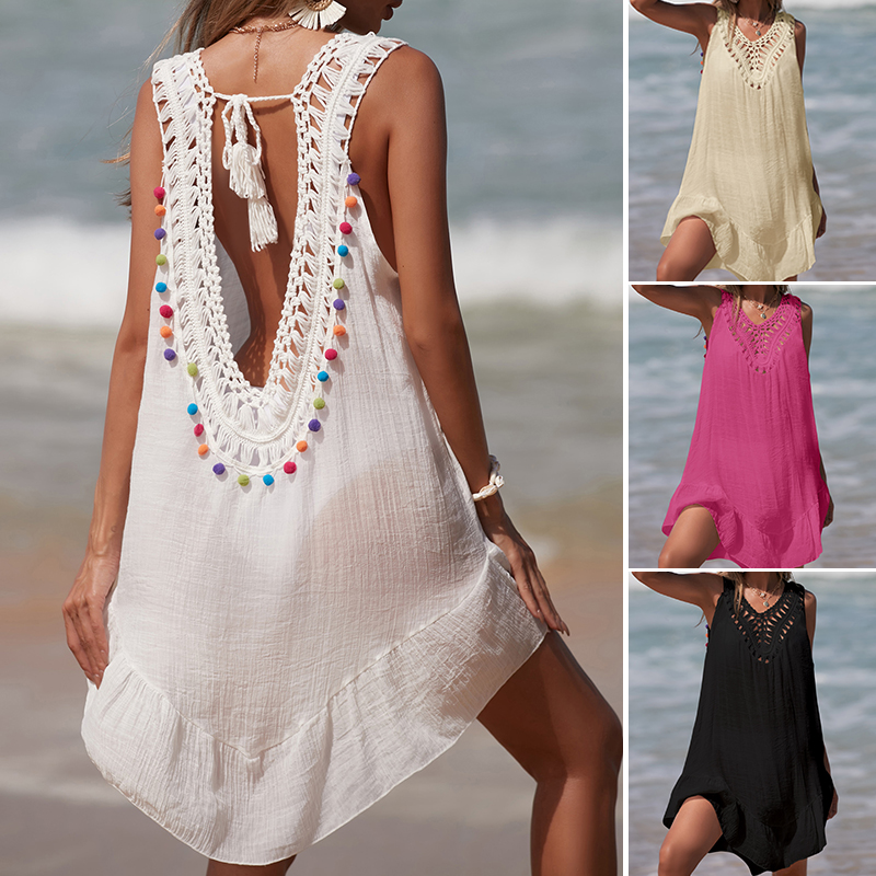 Women V-Neck Backless Hollow O – обзор и цена Cover Up Kaftan