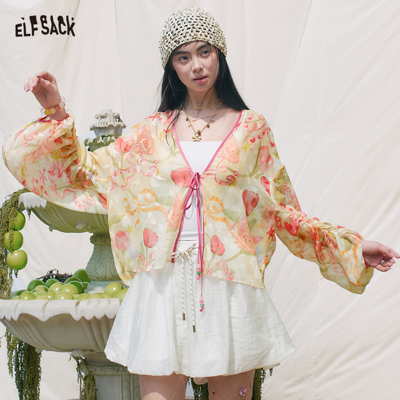 ELFSACK Floral Print Sheer Kim – обзор и цена Kimono Sheer Floral