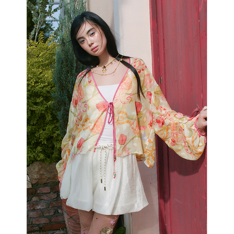 ELFSACK Floral Print Sheer Kim – обзор и цена Kimono Sheer Floral