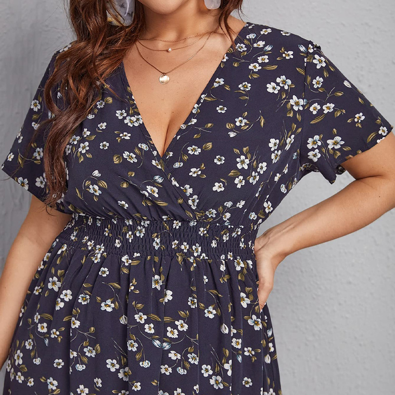 Plus Size Women's Dress, Flowe – обзор и цена Romper Floral Print