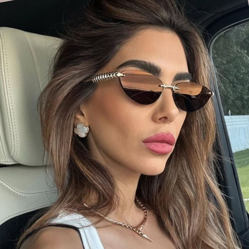New Cat Eye Rivet Rimless Sung – обзор и цена Sunglasses Cat Eye
