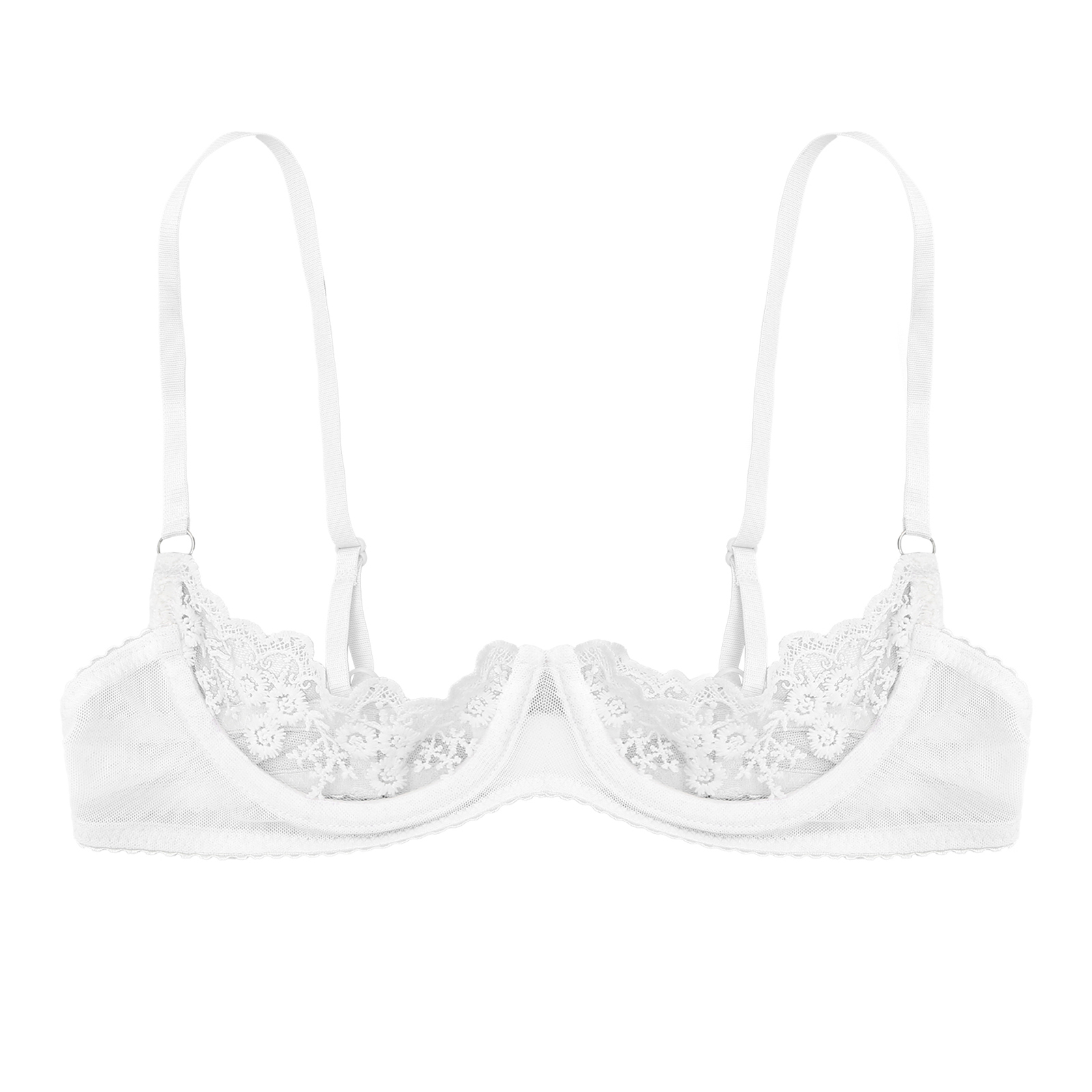 Women's Floral Lace Quarter Cu – обзор и цена Bralette Triangle Set