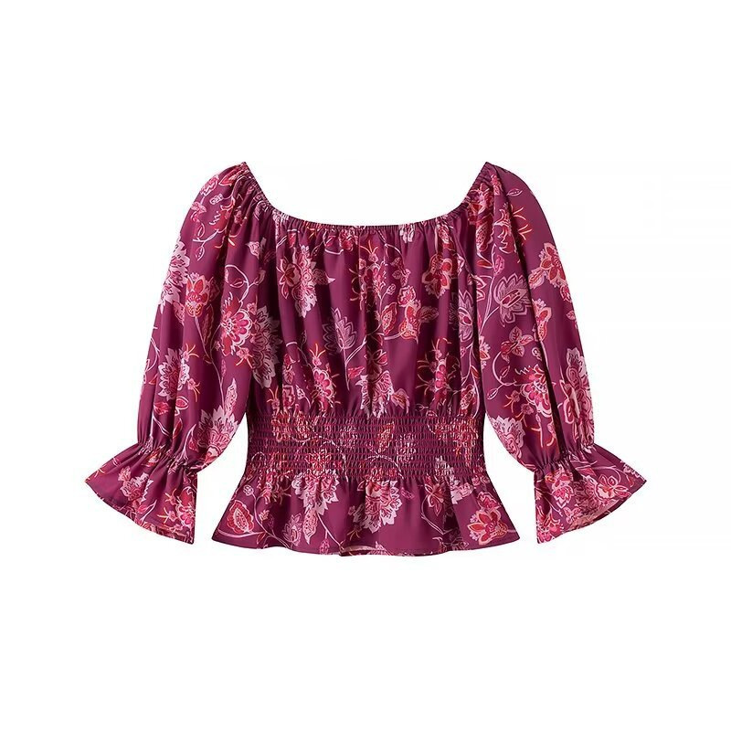 Women's Fashion Printed Off-Sh – обзор и цена Blouse Off Shoulder