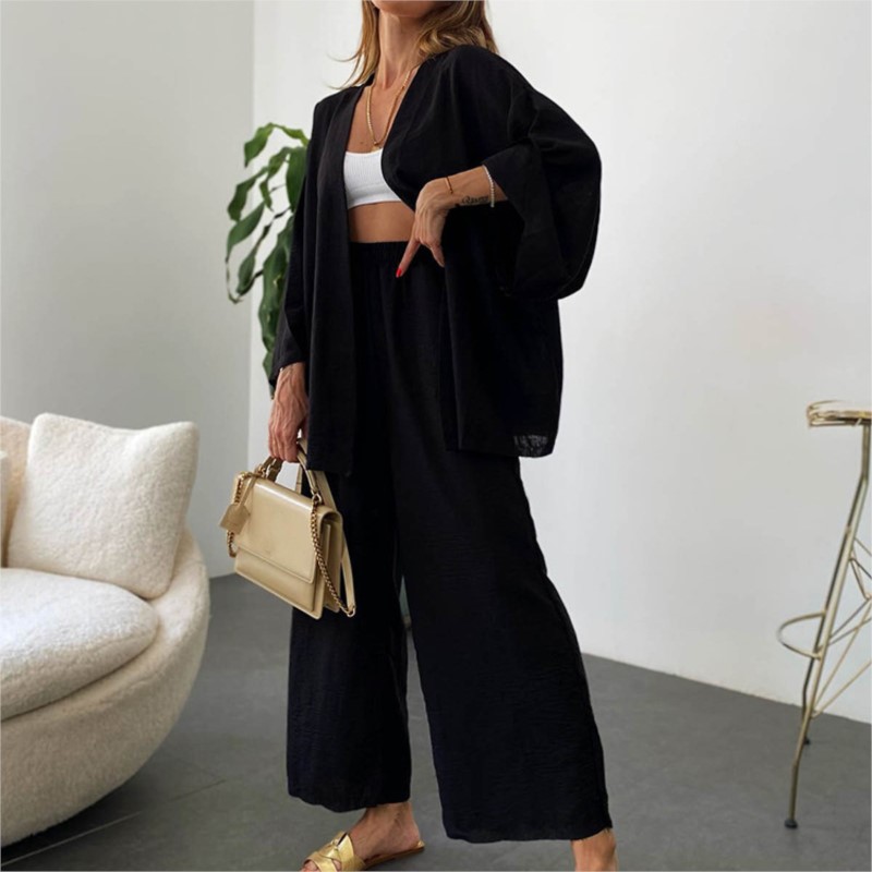 Women's Linen Trouser Suit Wit – обзор и цена Linen Pant Wide