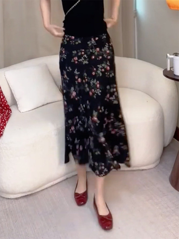 Summer New High Waist Floral P – обзор и цена Midi Skirt Floral