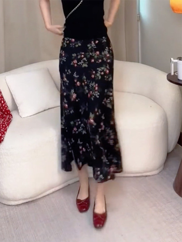 Summer New High Waist Floral P – обзор и цена Midi Skirt Floral