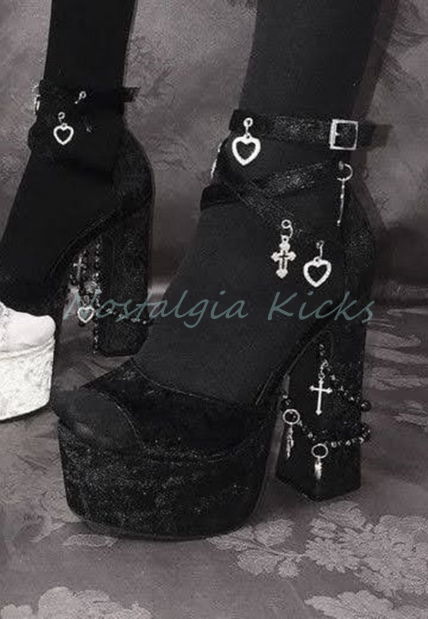 Gothic Black Velvet Platform H – обзор и цена Sandal Strappy Heeled