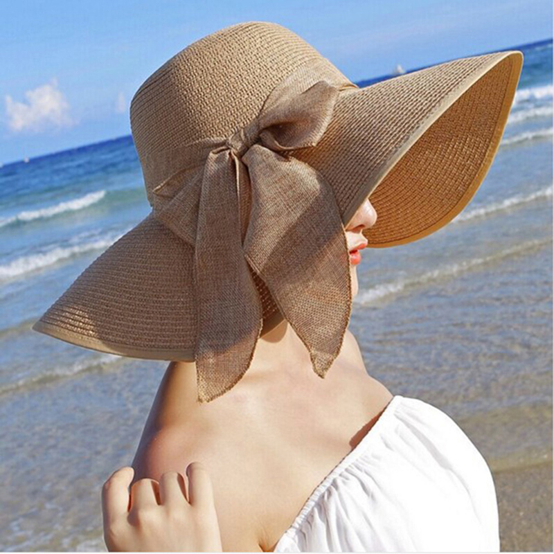 Summer Women Straw Hat Bowknot – обзор и цена Hat Floppy Wide