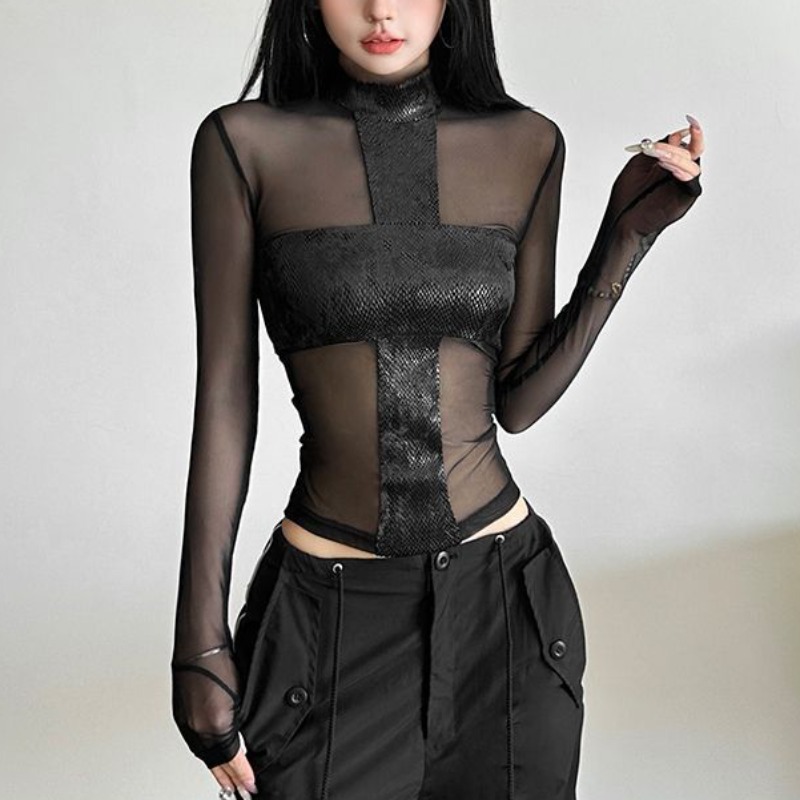 American Style Mesh Long Sleev – обзор и цена Blouse Off Shoulder