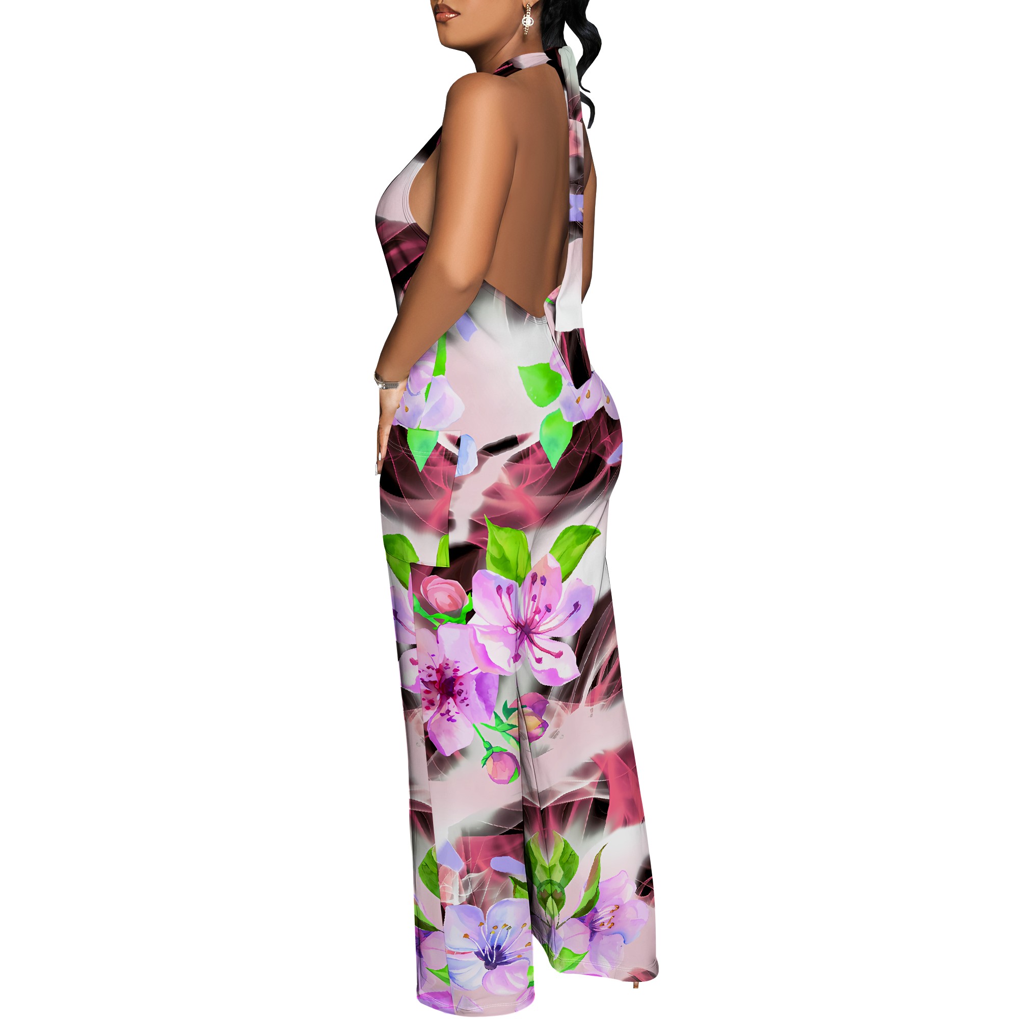 Floral Print Halter Jumpsuit - – обзор и цена Romper Floral Print