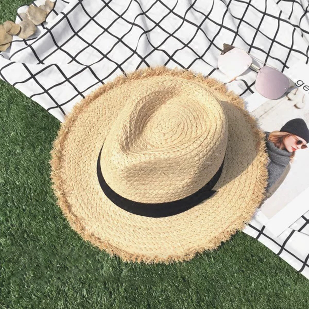 new Wide Brim Raffia Sun Hat f – обзор и цена Hat Floppy Wide