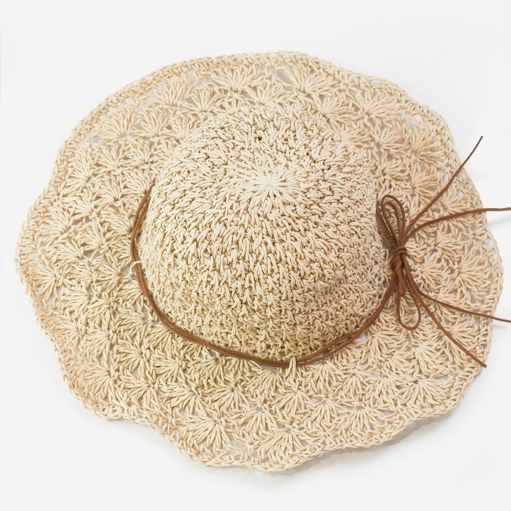 Handwoven Crochet Straw Hat Fo – обзор и цена Hat Floppy Wide