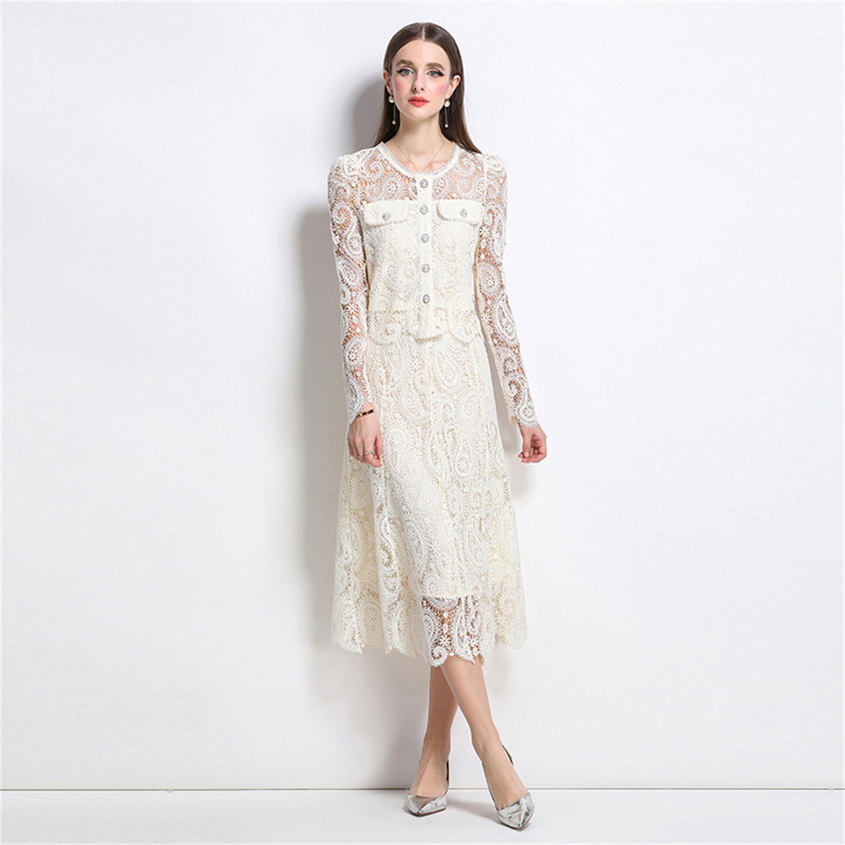Spring Sweet Lace Flower Embro – обзор и цена Midi Skirt Floral