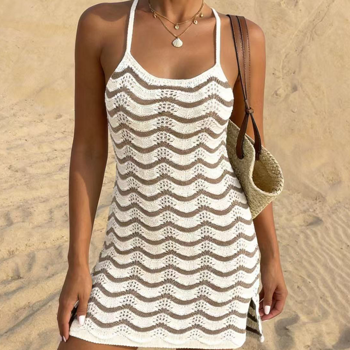 Fashion Sexy Colorblock Stripe – обзор и цена Cover Up Kaftan