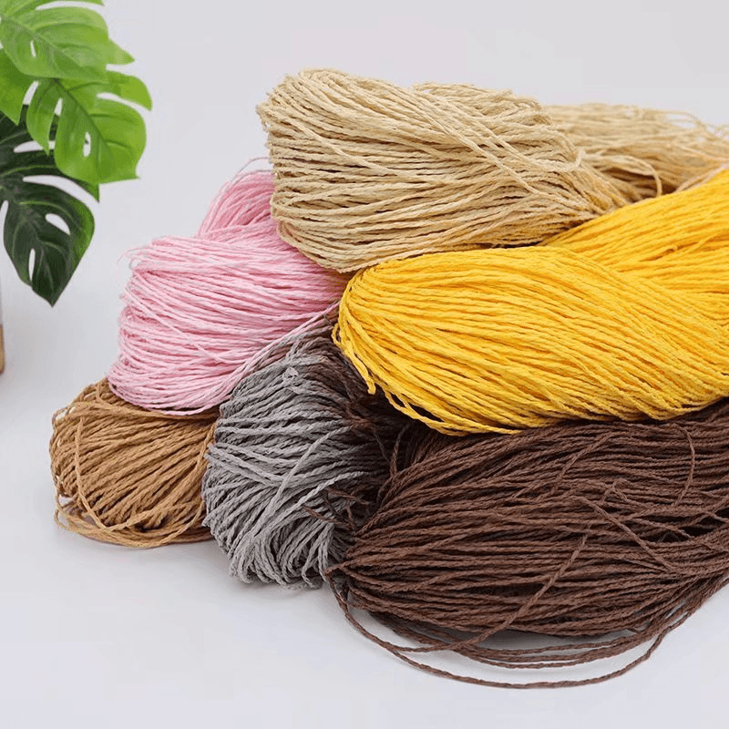 200g 2ply Cotton Raffia Yarn f – обзор и цена Crochet Bag Raffia