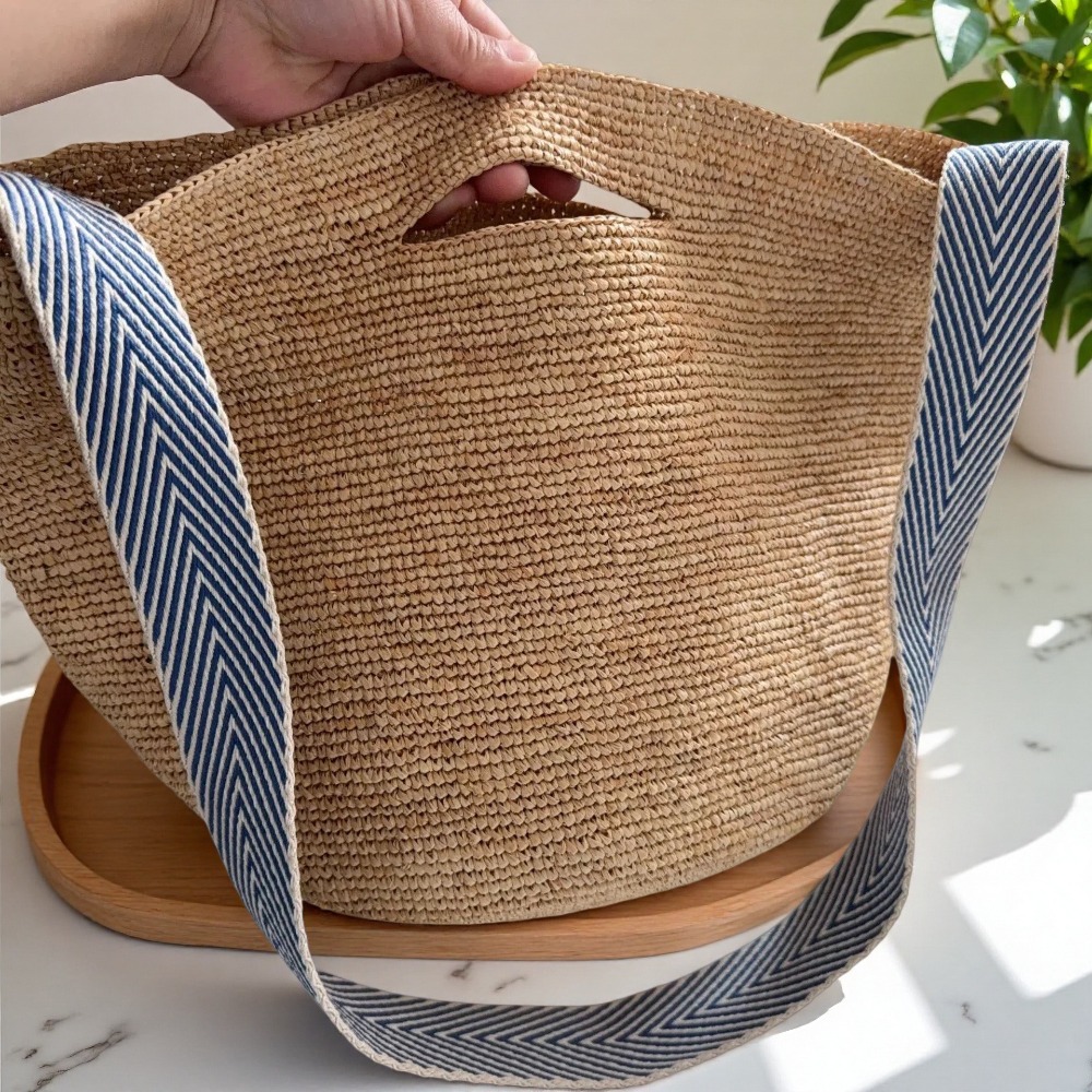 New Raffia Rainbow Bucket Bag  – обзор и цена Crochet Bag Raffia