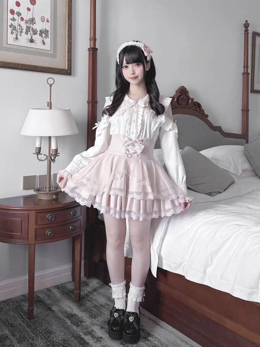 Harajuku Kawaii Skirt Sets Wom – обзор и цена Blouse Off Shoulder
