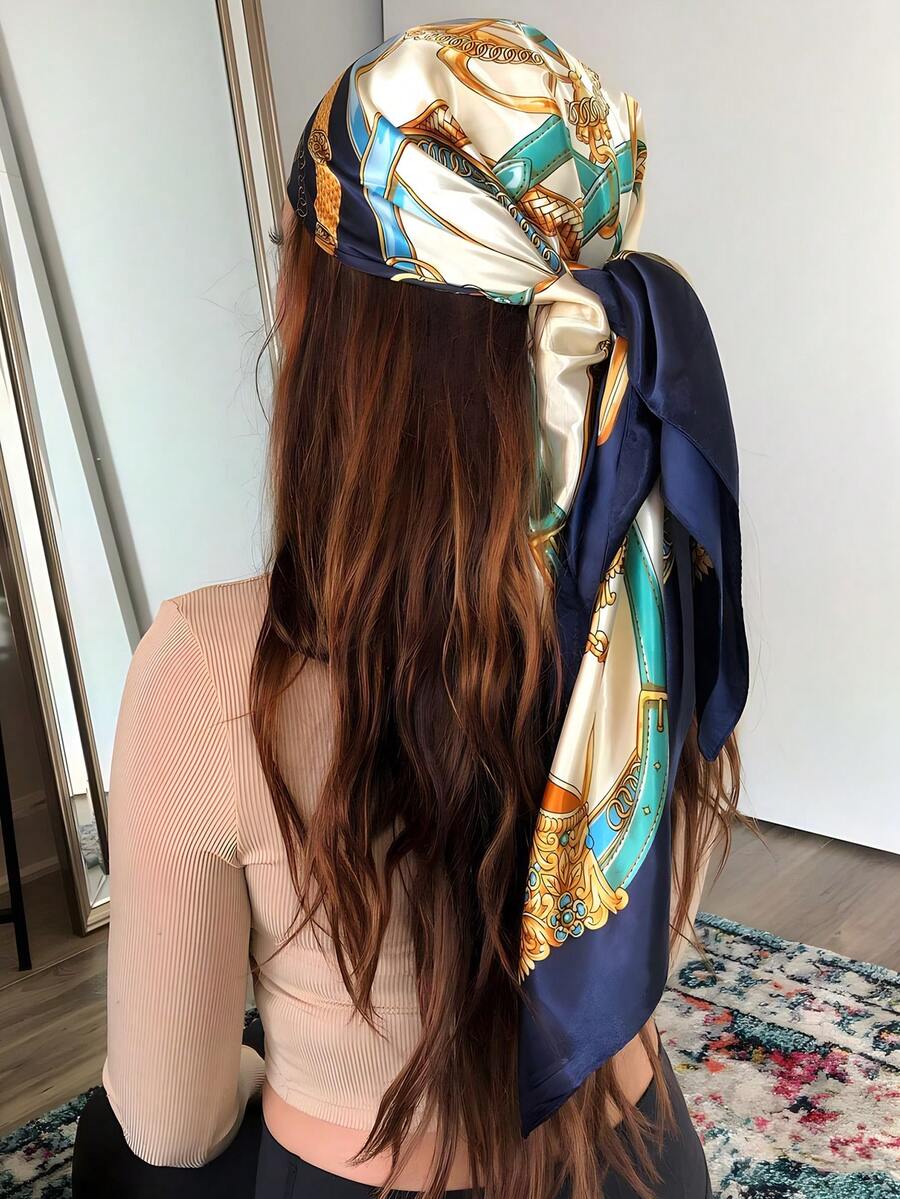 1pc Women's Satin Square Silk  – обзор и цена Headband Summer Knit