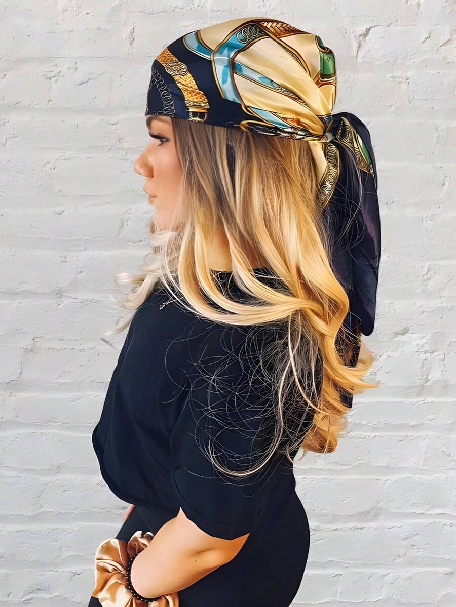 1pc Women's Satin Square Silk  – обзор и цена Headband Summer Knit