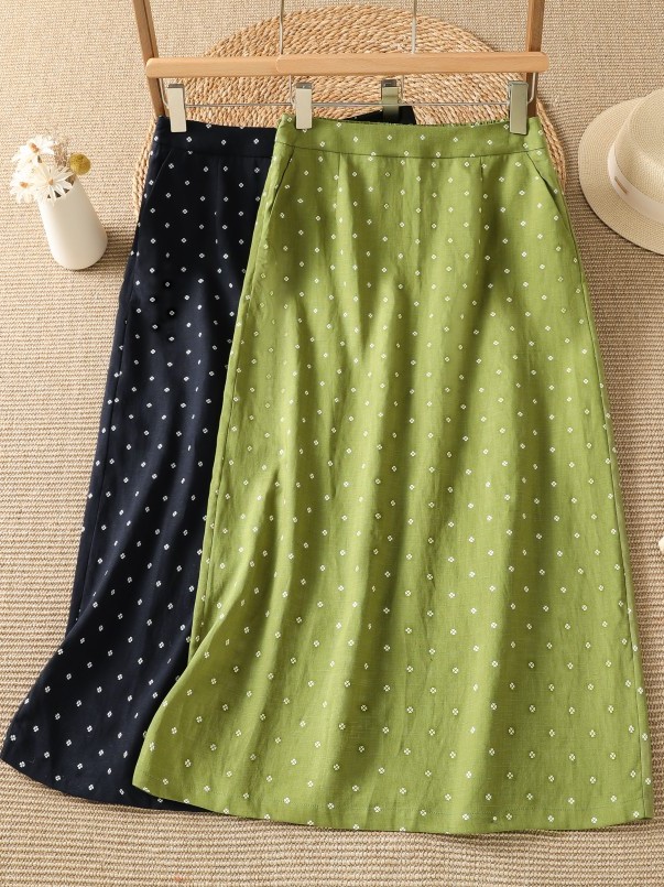 High Waist Floral Half Skirt T – обзор и цена Midi Skirt Floral