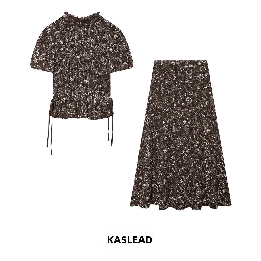 KASLEAD New Women's Fashion Em – обзор и цена Midi Skirt Floral
