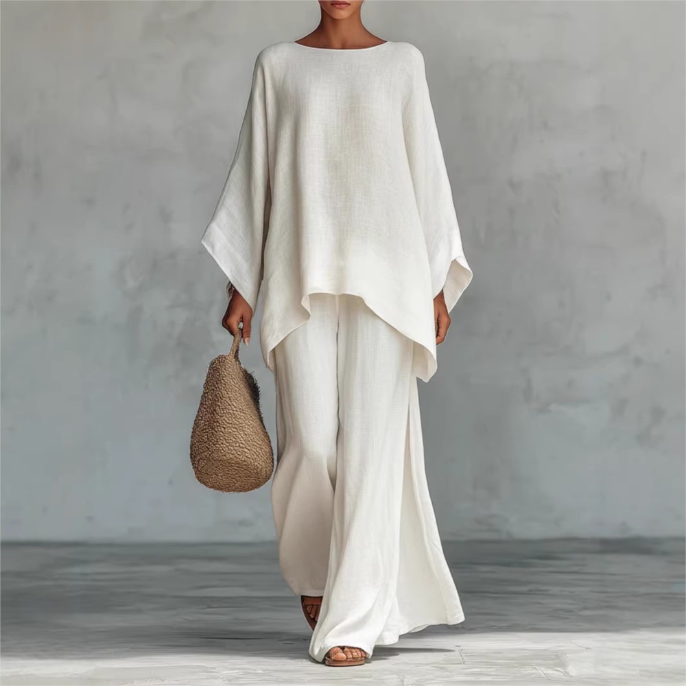 Fashion Linen Loose Long-sleev – обзор и цена Linen Pant Wide