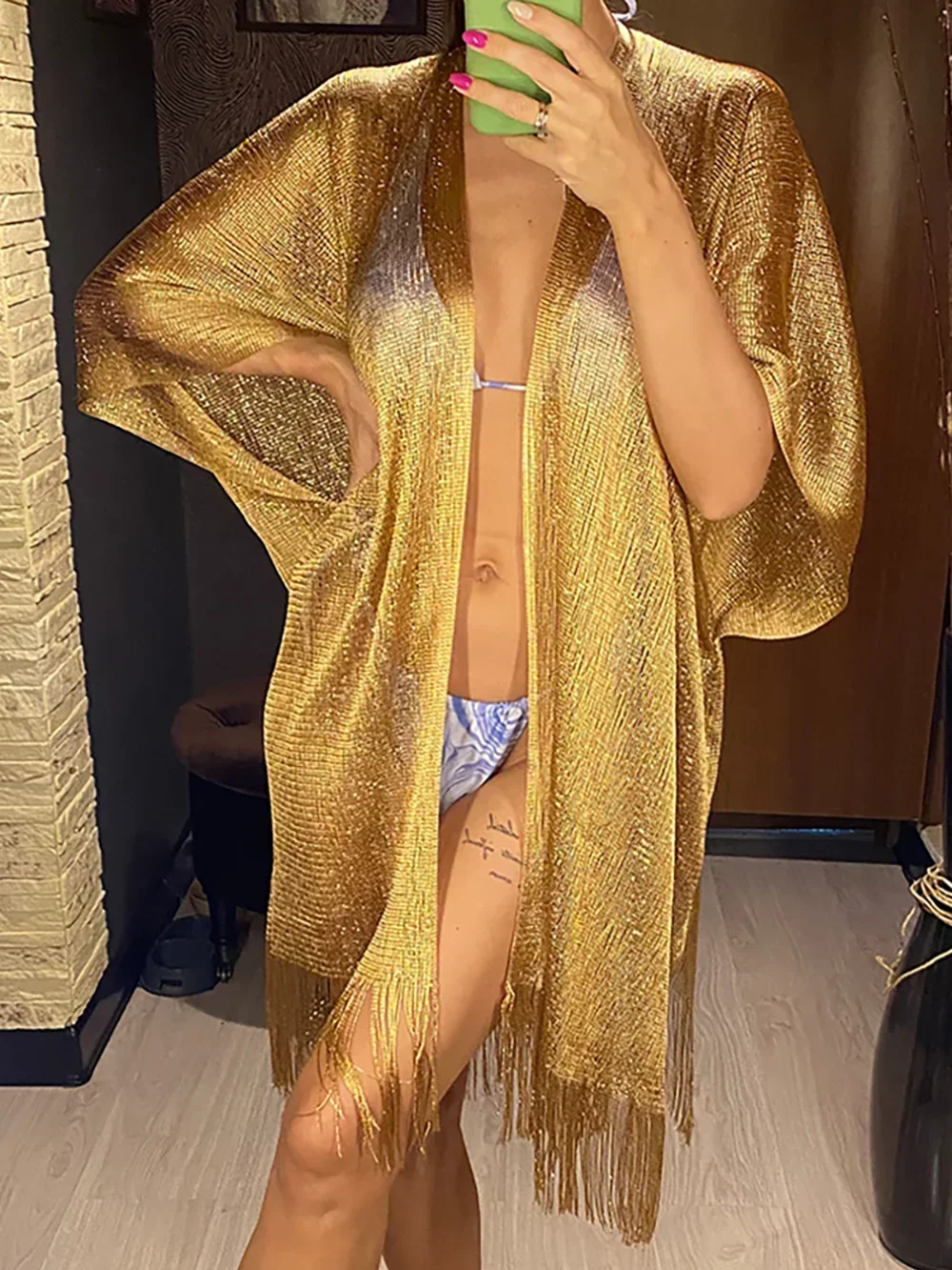 Tassel Gold Bikini Cover Up Se – обзор и цена Cover Up Kaftan
