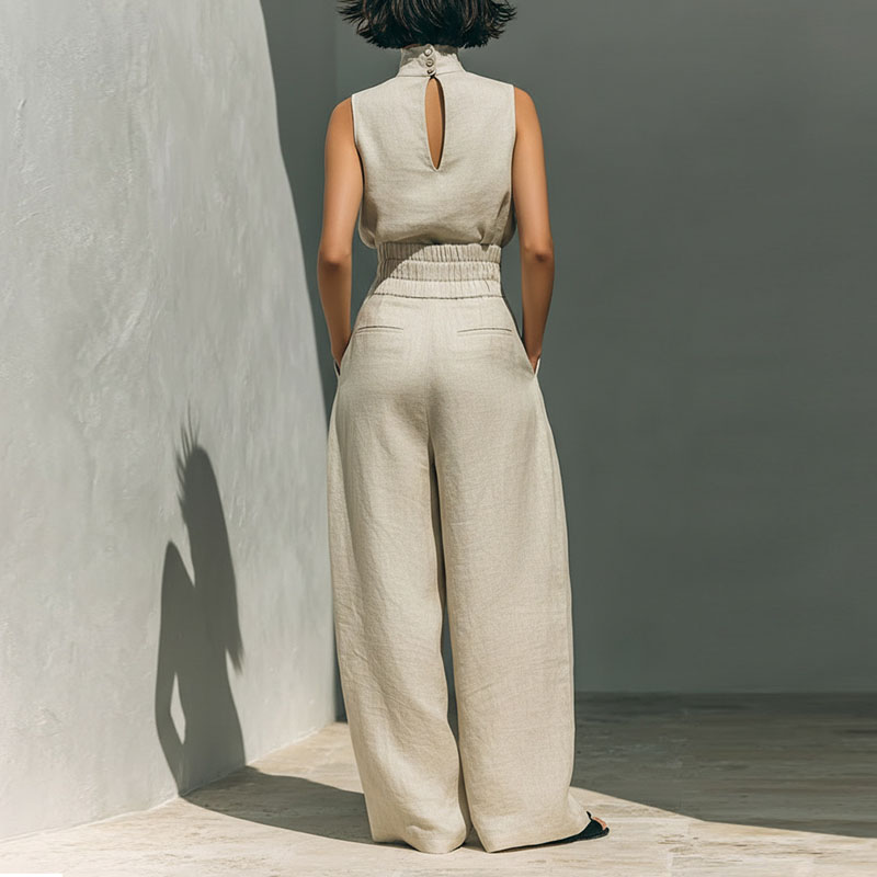 Vintage Solid Cotton Linen Sui – обзор и цена Linen Pant Wide